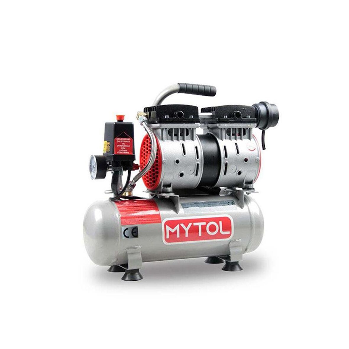 MyTOL EWS06 Sessiz Yağsız Hava Kompresörü 6 Litre 8 Bar (0.75Hp)