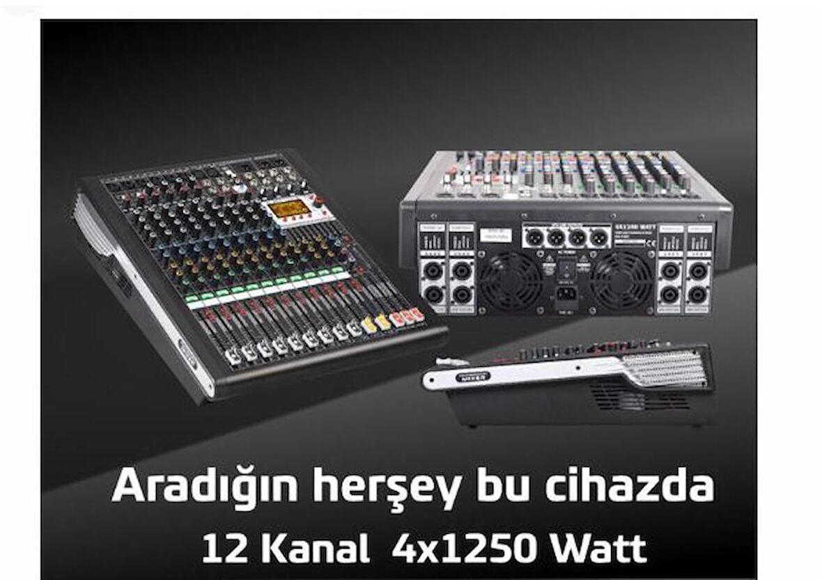 DDS DPX-PRO12 4X1250 WATT 12 KANAL POWER MIXER