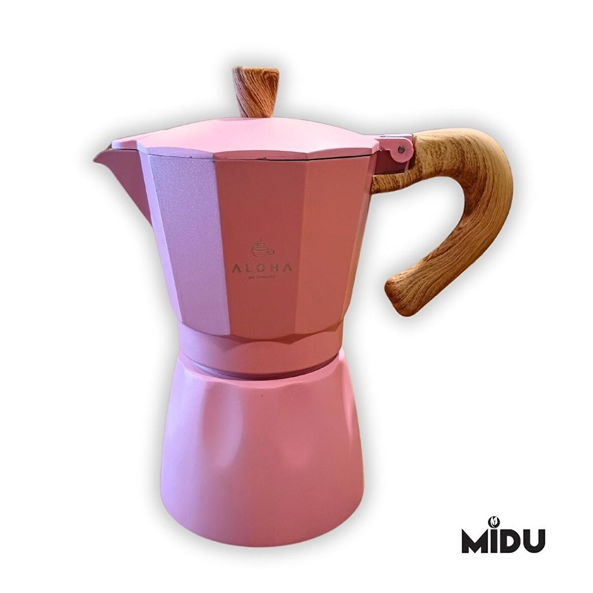 MOKA POT 6 CUP (PEMBE)