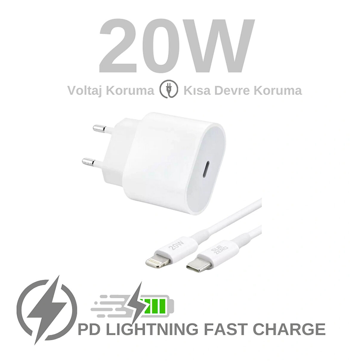 20W SG46 Subzero PD Lightning Iphone Uyumlu Hızlı Şarj