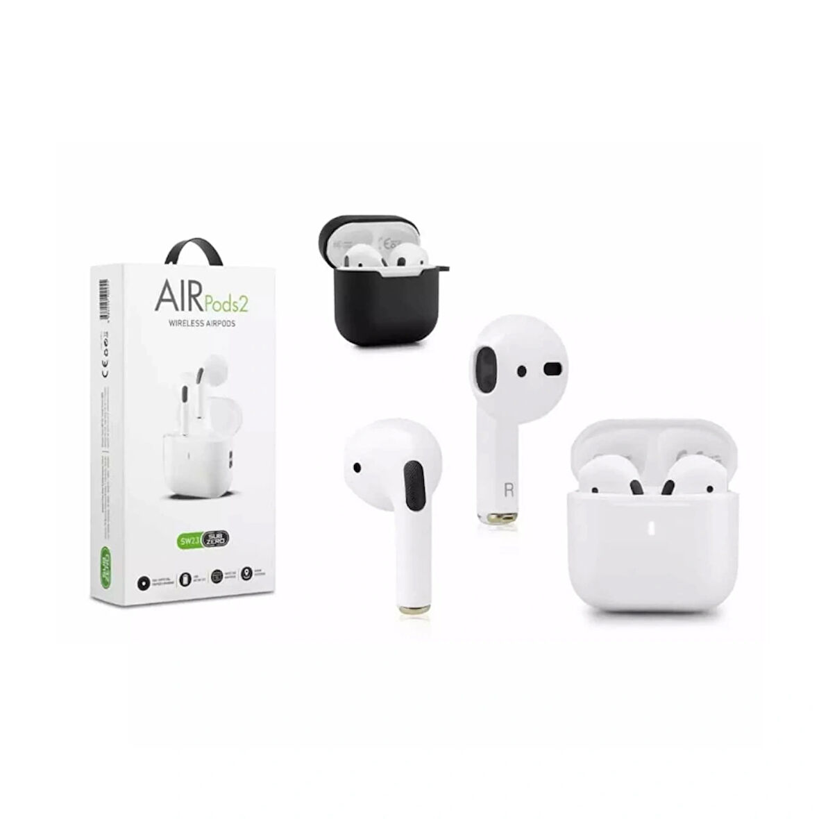 SW23 AirPods2 Silikon Kılıf Hediyeli Kablosuz Bluetooth Kulaklık