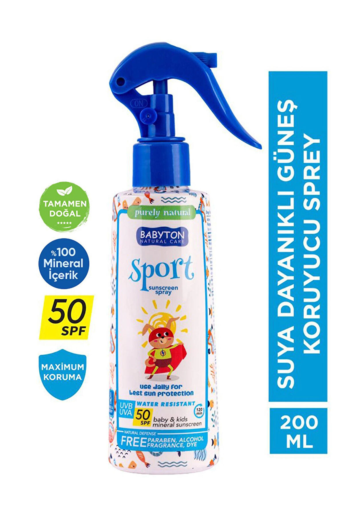 Suya Dayanıklı Güneş Sprey 50 SPF