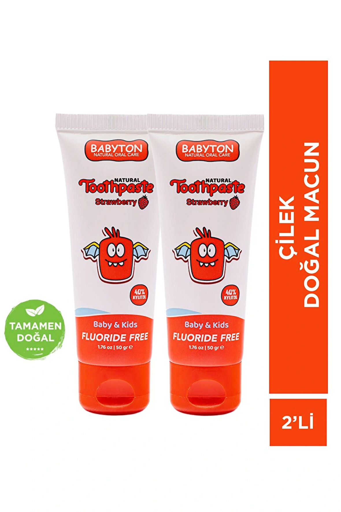 Çilek Doğal Macun 2'li Set 50 gr x2