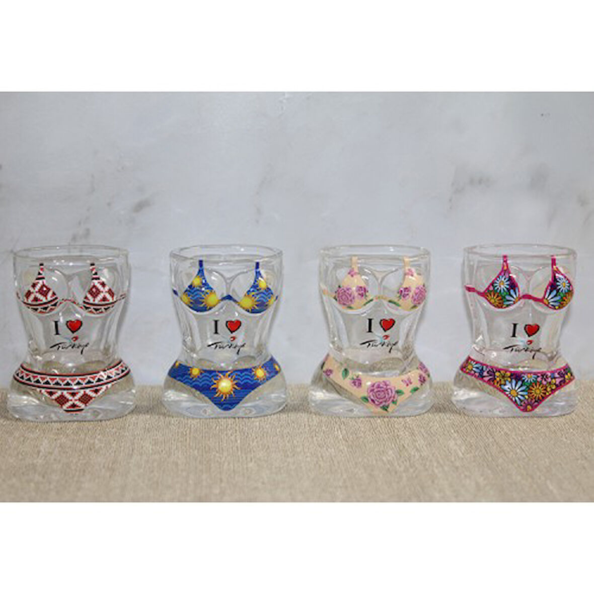 Vücut Tasarımı Cam Shot Bardak