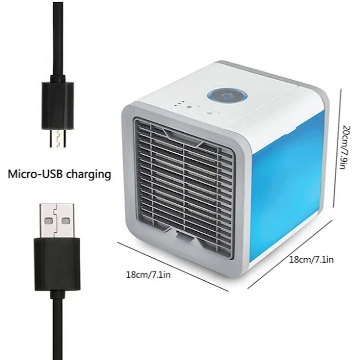 Zhltools Masaüstü Kare Su Hazneli Fan