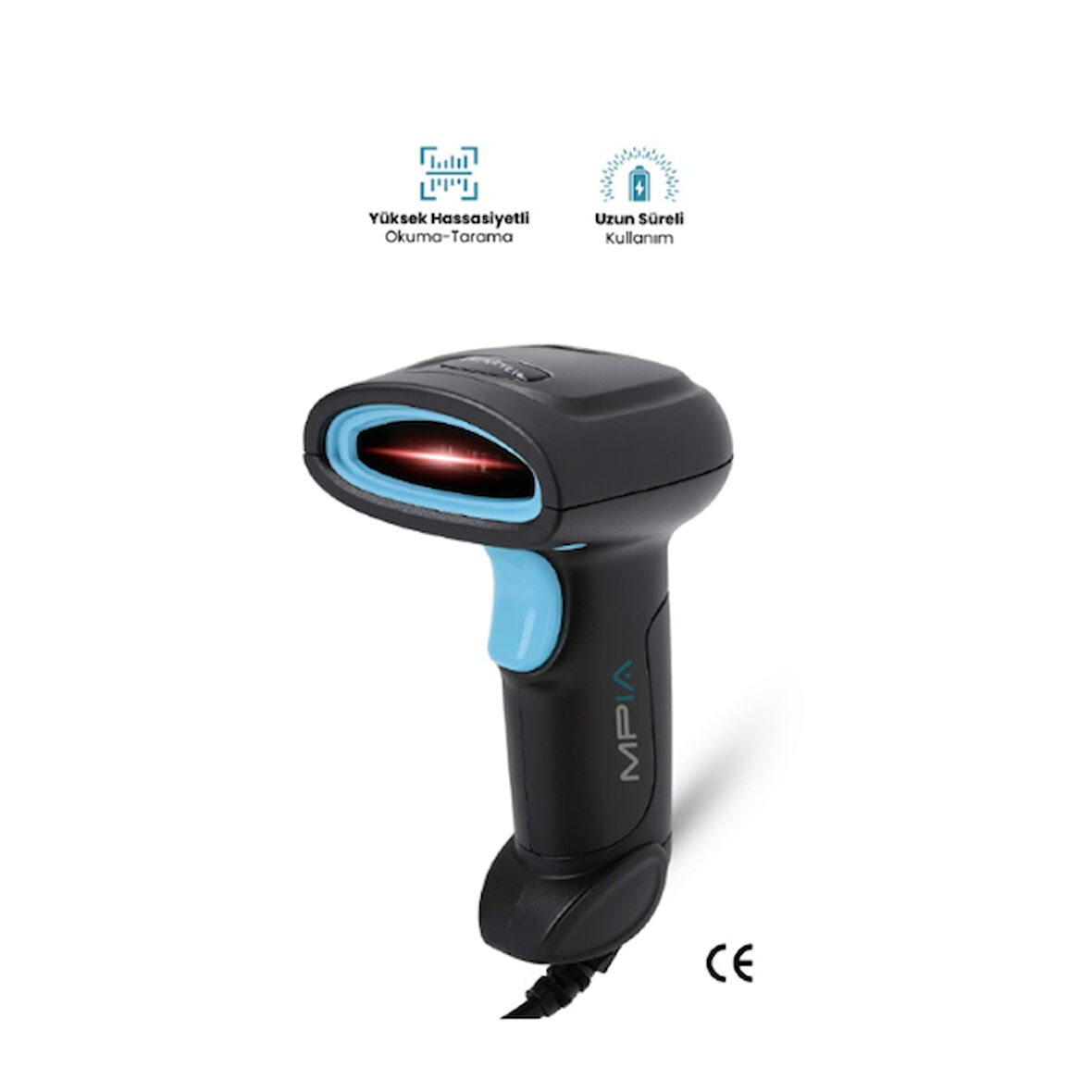 USB Kablolu 1D/2D Barkod & Karekod Okuyucu