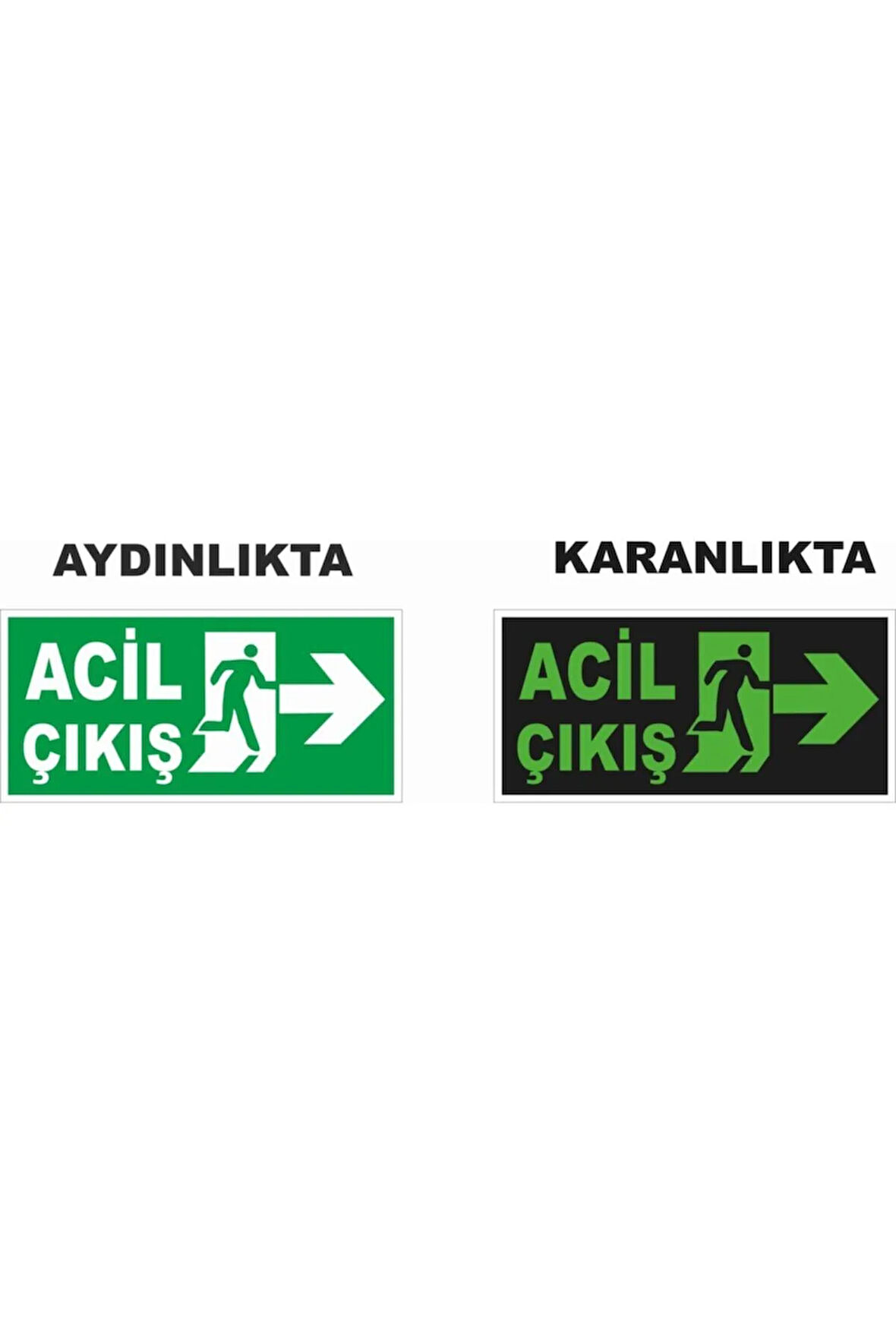 Acil Çıkış Sol Ok Fosforlu Levha (KURUMSAL)