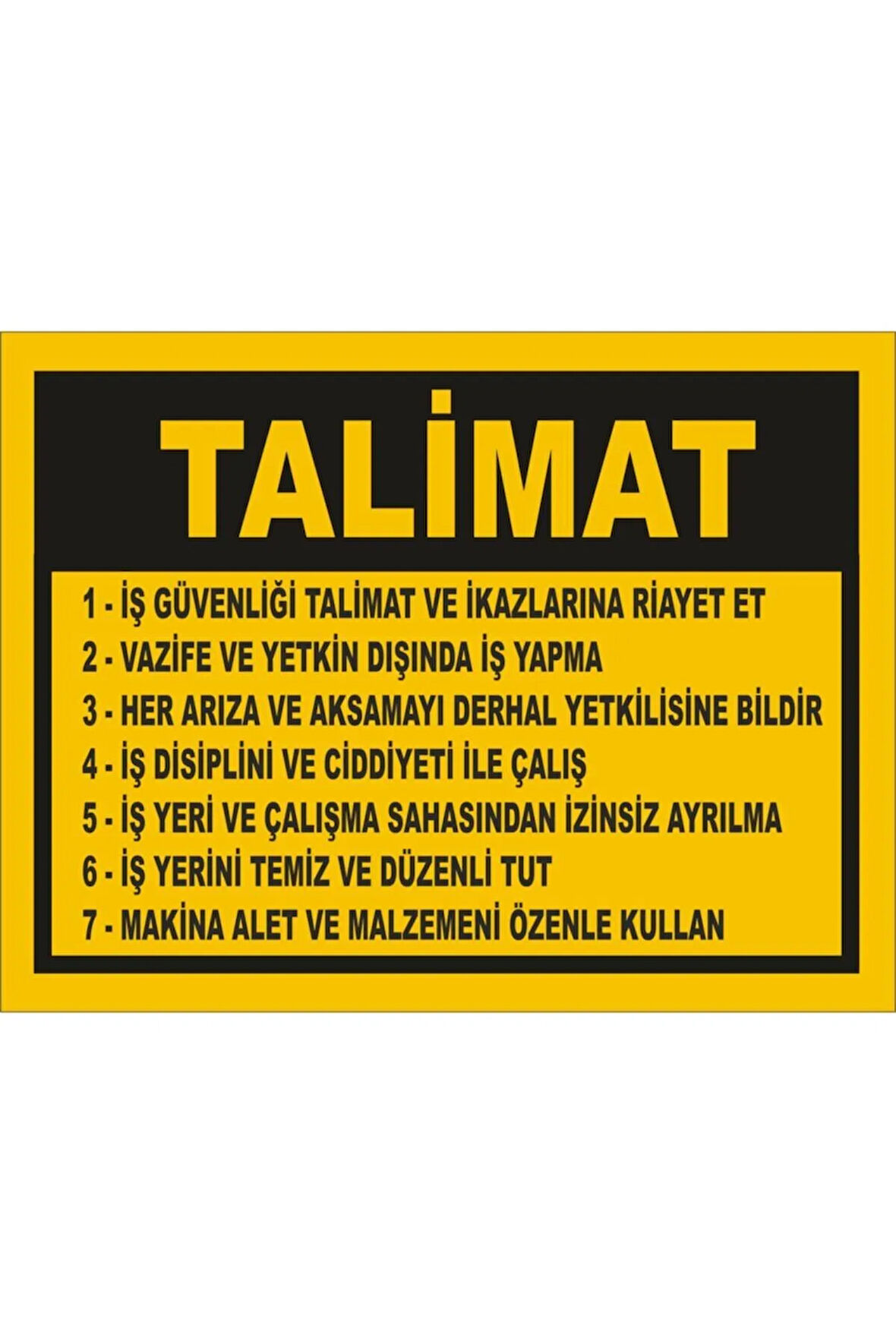 Uyarı Levhaları, Iş Güvenliği, Ikaz Levhaları
