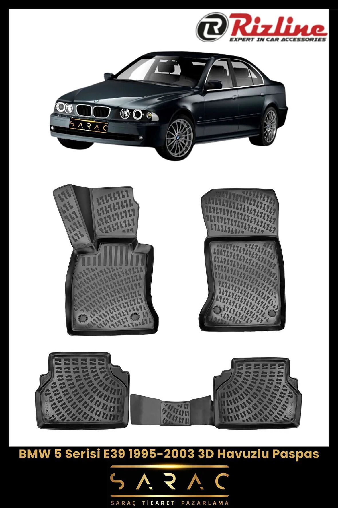 Rizline BMW 5 Serisi E39 2001 Model 3D Havuzlu Paspas