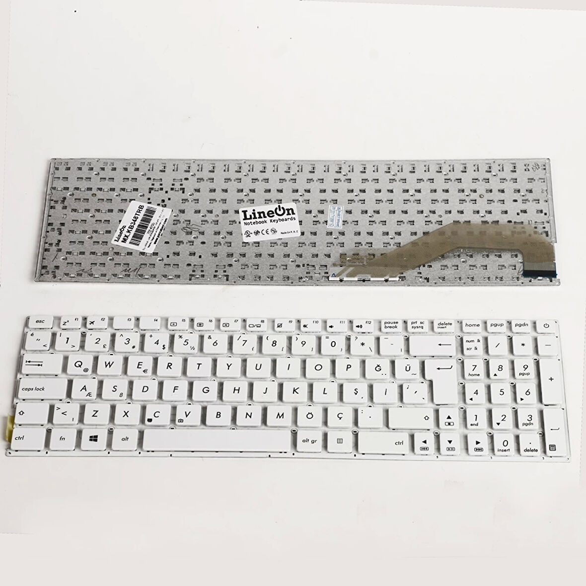 Asus X540UA Notebook Klavye Beyaz