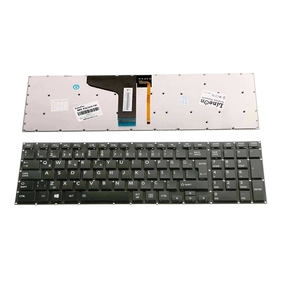 Toshiba Satellite P50-A Klavye Siyah Işıklı