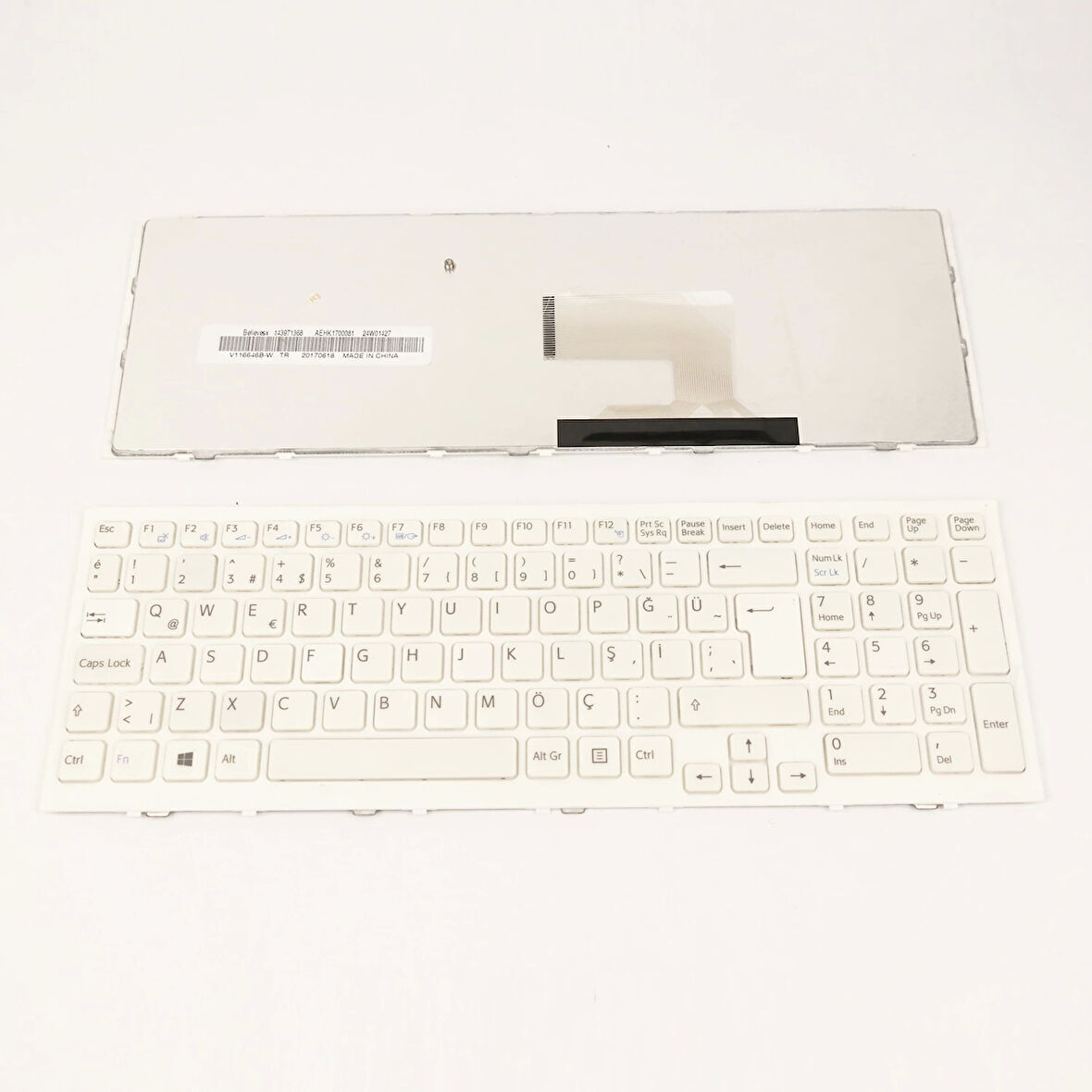 Sony PCG-71811L PCG-71811M Notebook Klavye Beyaz