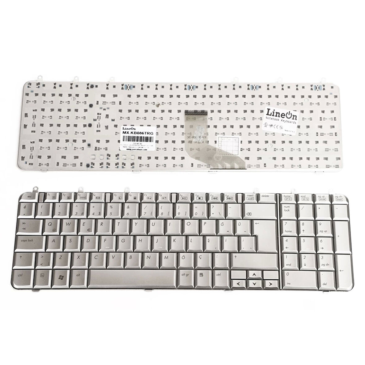 NSK-H810T Notebook Klavye Gümüş Gri