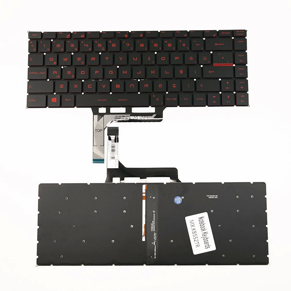 MSI GF63 Thin 11SC-049TR Notebook Klavye (Kırmızı Harf)