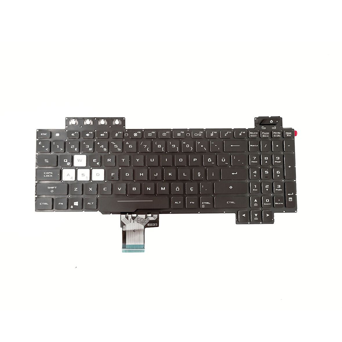 Asus TUF Gaming FX505GD, FX505GE Notebook Klavye Işıklı (RGB)