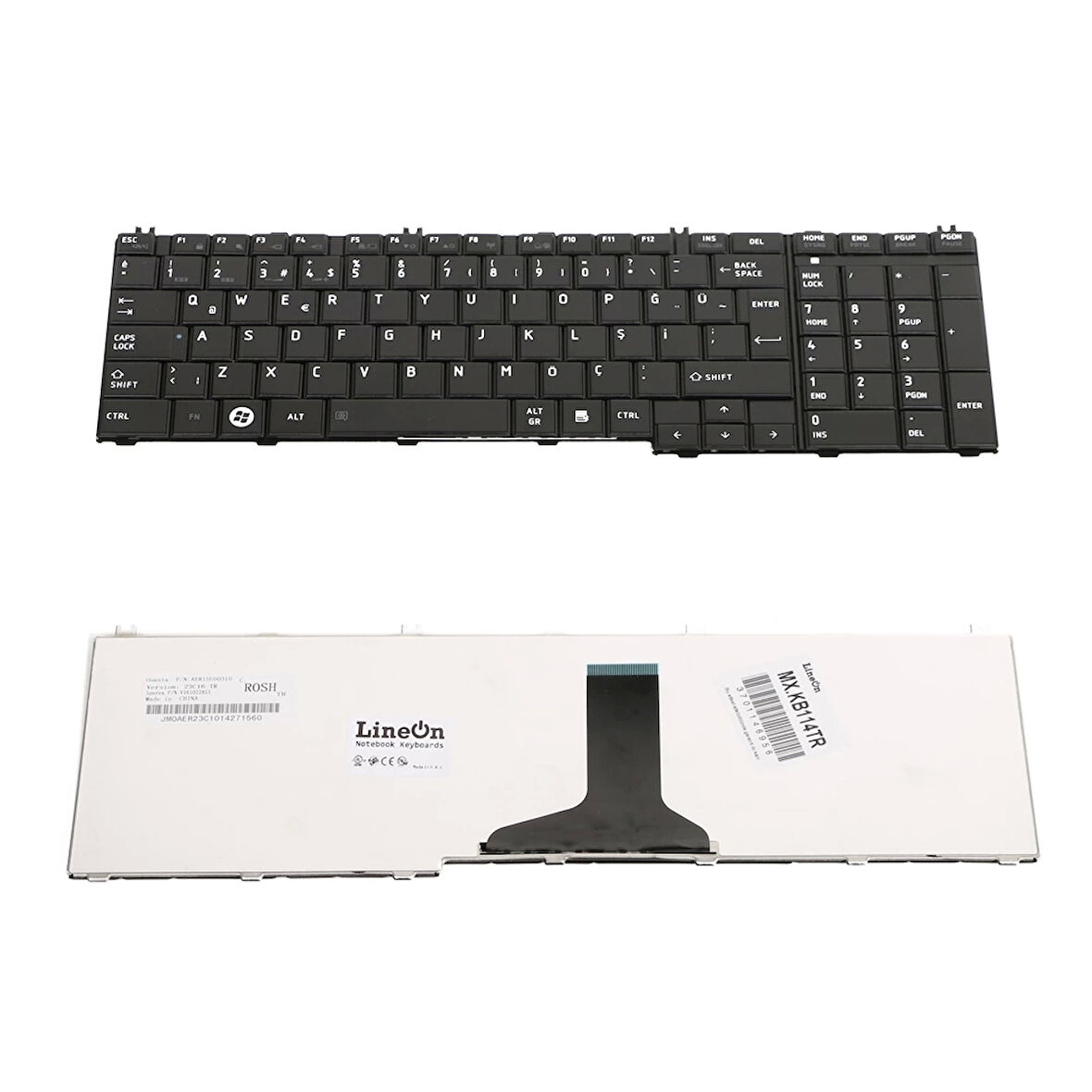 Toshiba Satellite L650-1HR Notebook Klavye Siyah