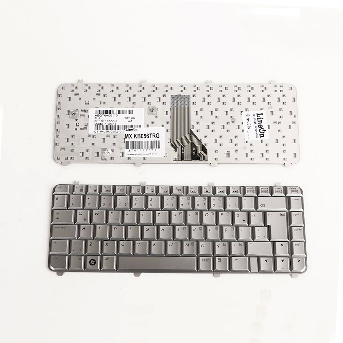 HP Pavilion DV5-1028CA Laptop Klavye Gümüş Türkçe
