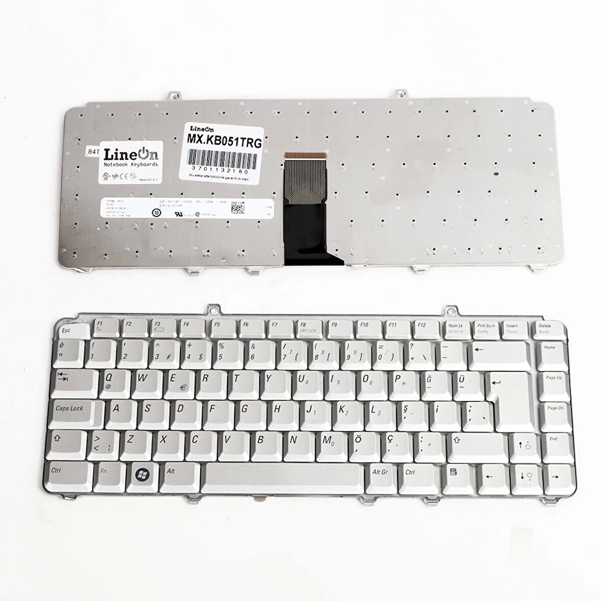 DELL Inspiron 1520 Laptop Klavye Türkçe Gümüş