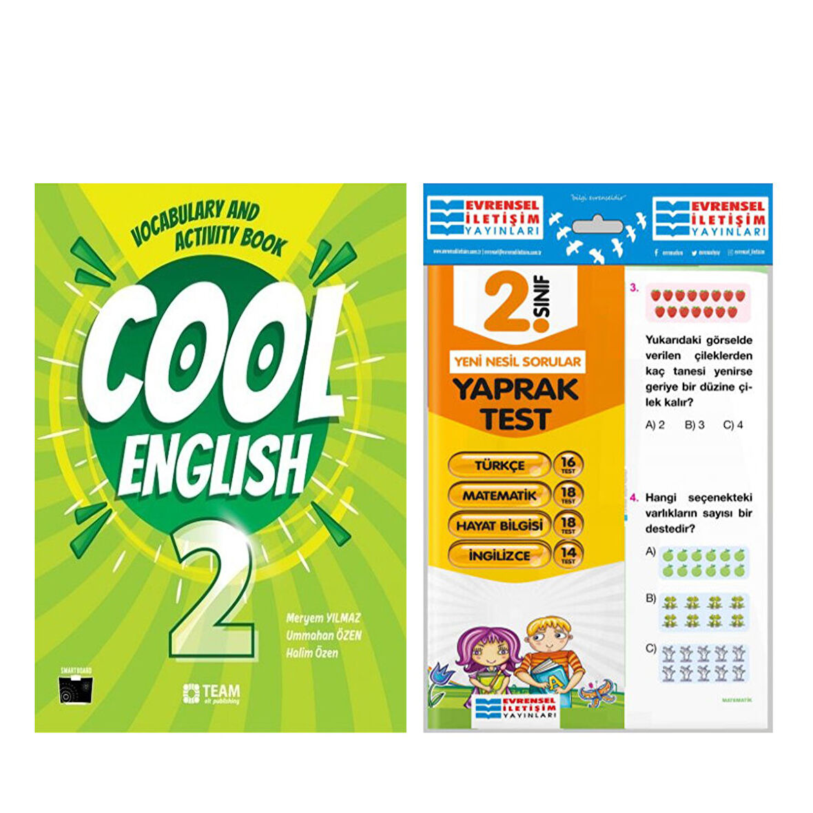 Team Elt 2. Sınıf Cool English Vocabulary and Activity Book ve Evrensel Tüm Dersler Yaprak Test Seti 2 Kitap