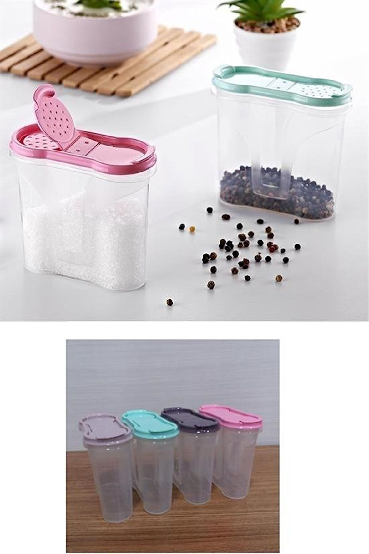 CELİK AVM® Plastik Kapaklı Majör Baharatlık Baharat Saklama Kutusu Kabı