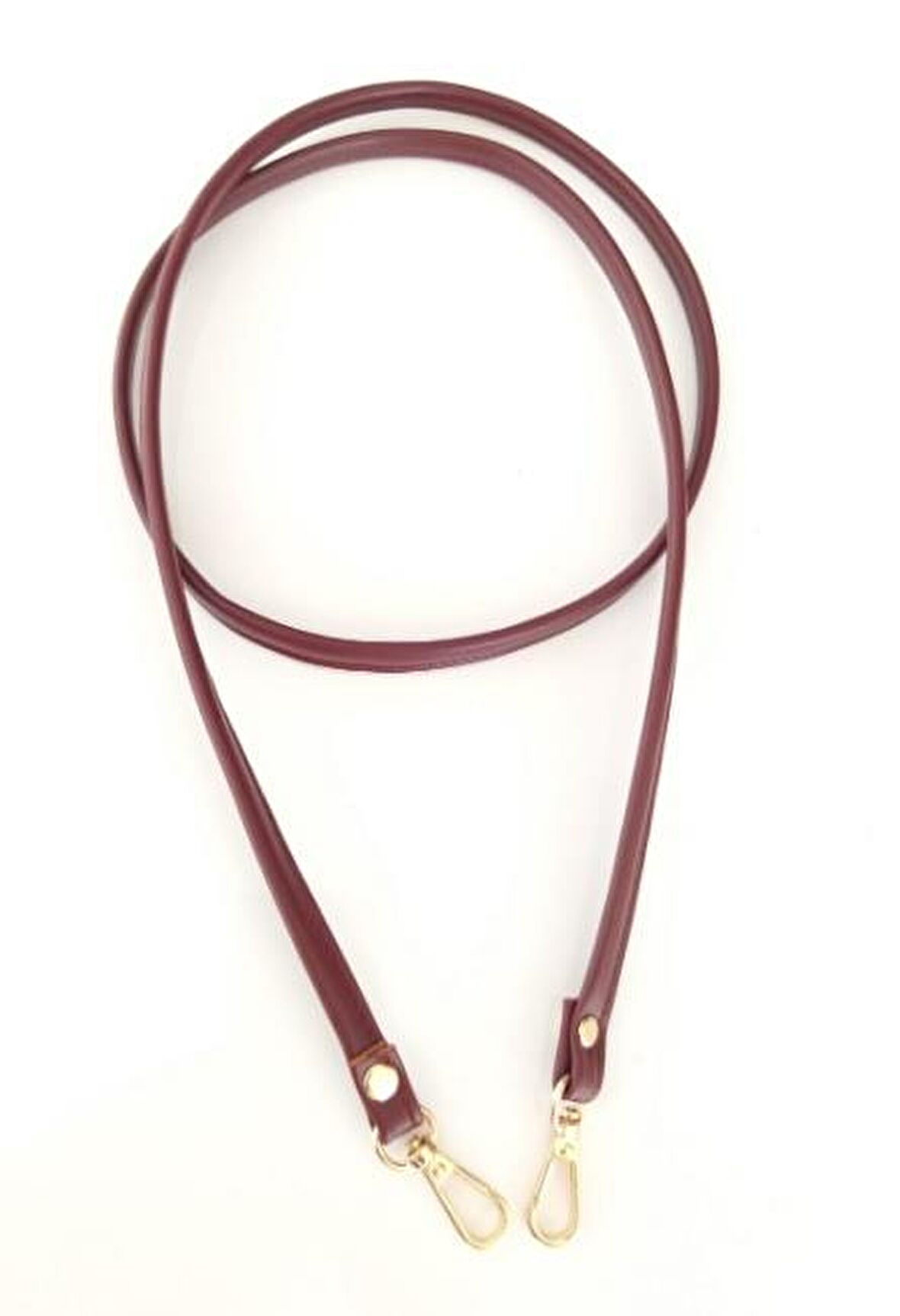 Spagetti Model Çanta Sapı Bordo Renk Light Gold Metal