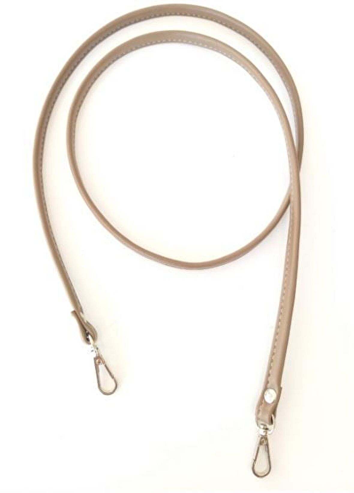 Spagetti Model Çanta Sapı Vizon Renk Gümüş Metal