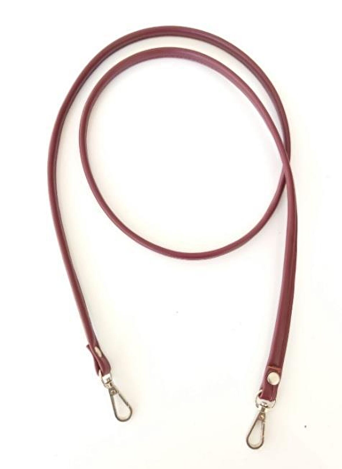 Spagetti Model Çanta Sapı Bordo Renk Gümüş Metal