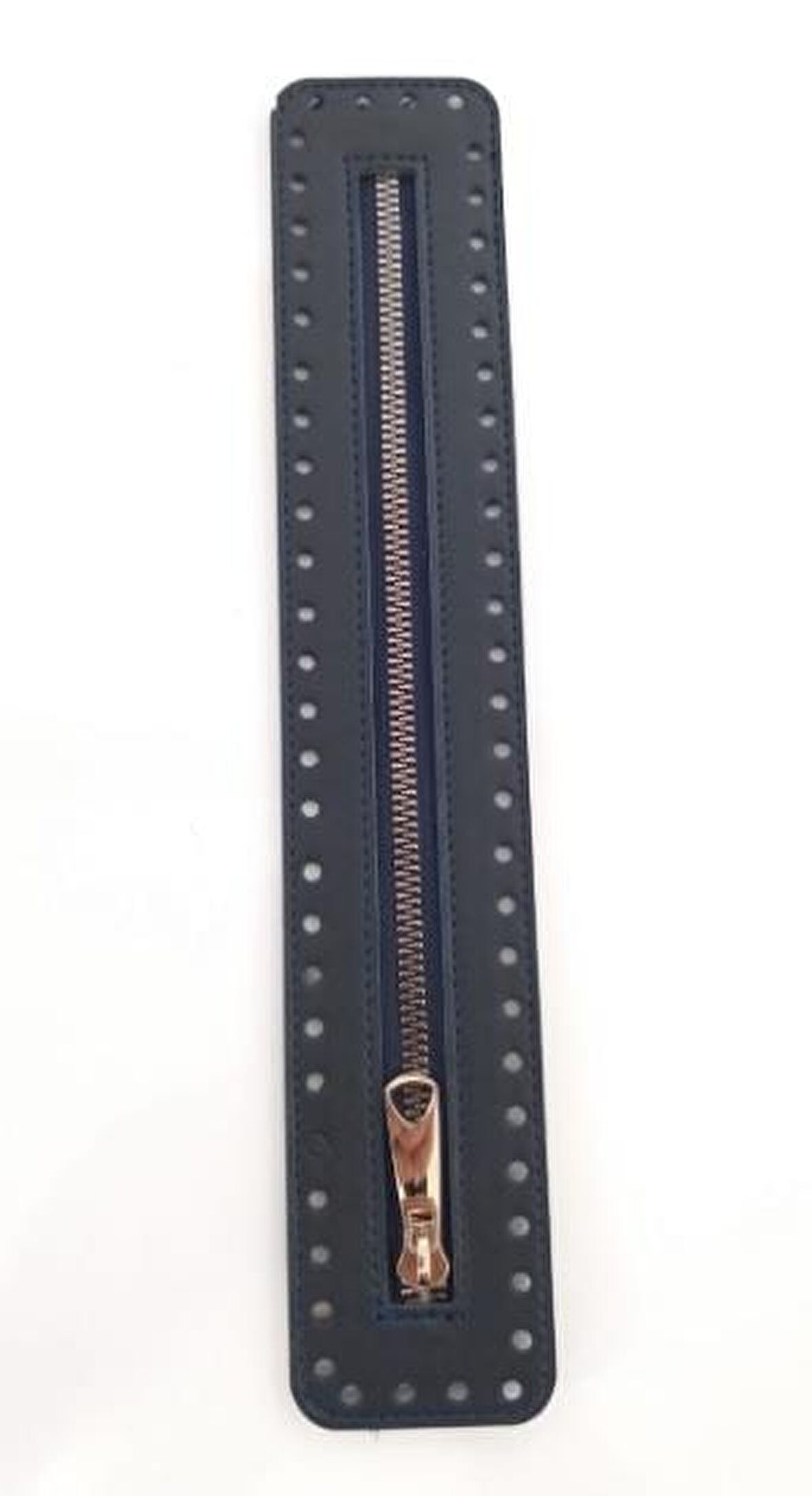 Derili Fermuar Yeni Model Lacivert 30 cm Gümüş