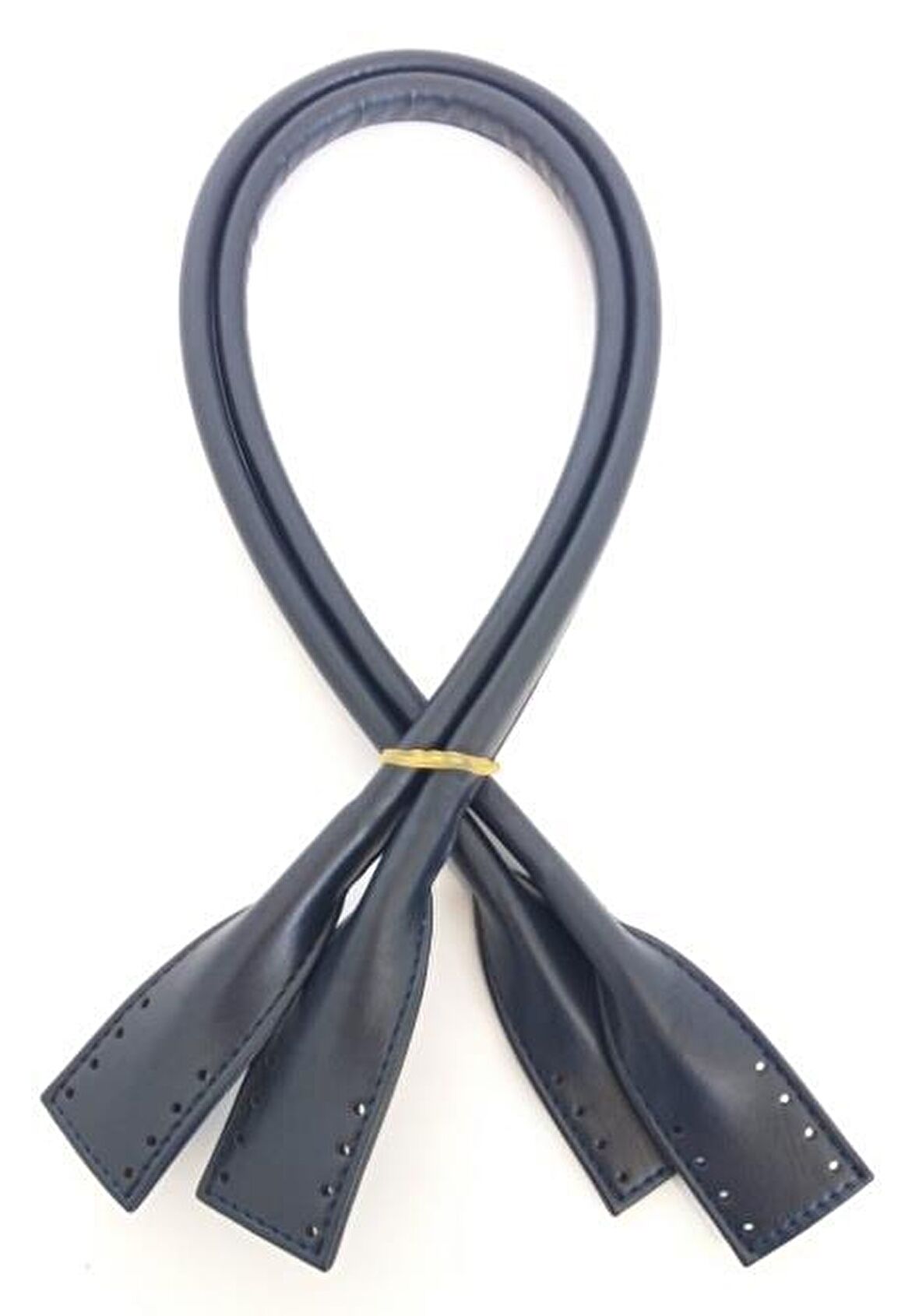 Suni Deri Pelikan Model Çanta sapı Lacivert Renk