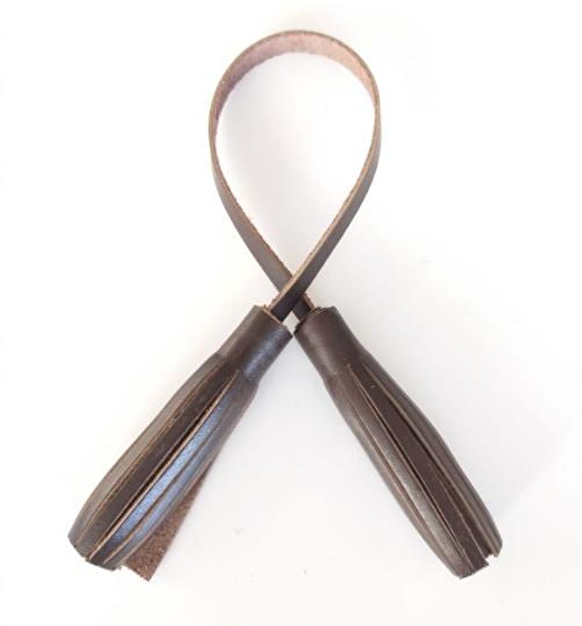 Gerçek Deri ikili Düz Püskül Kırmızı