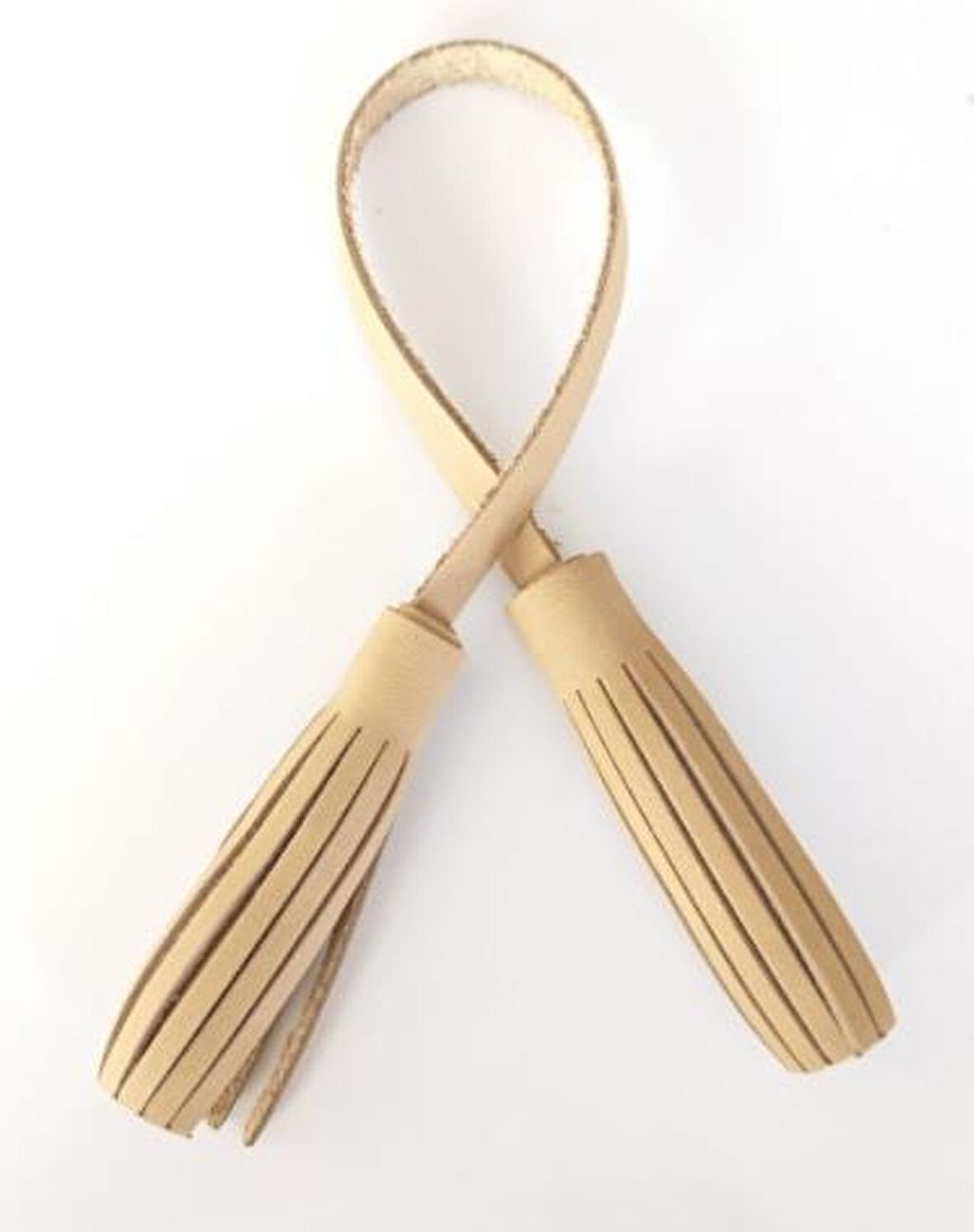 erçek Deri ikili Düz Püskül Ham Renk