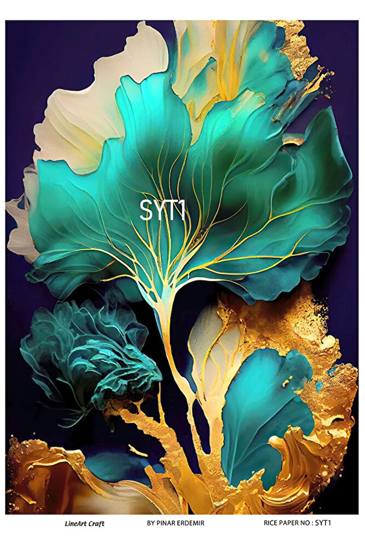 Soyut Serisi SYT1 Soyut Desen 30*42 cm Pirinç Dekopaj