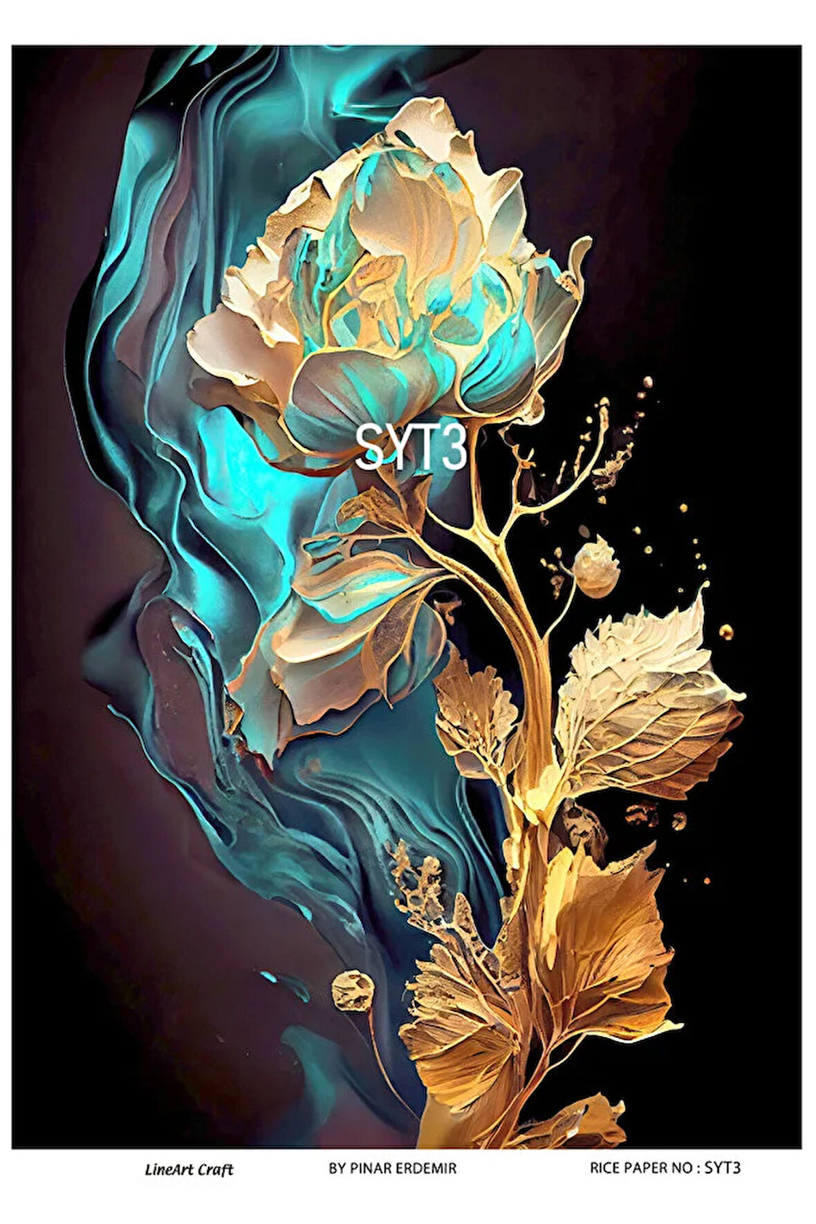 Soyut Serisi SYT3 Soyut Desen 30*42 cm Pirinç Dekopaj
