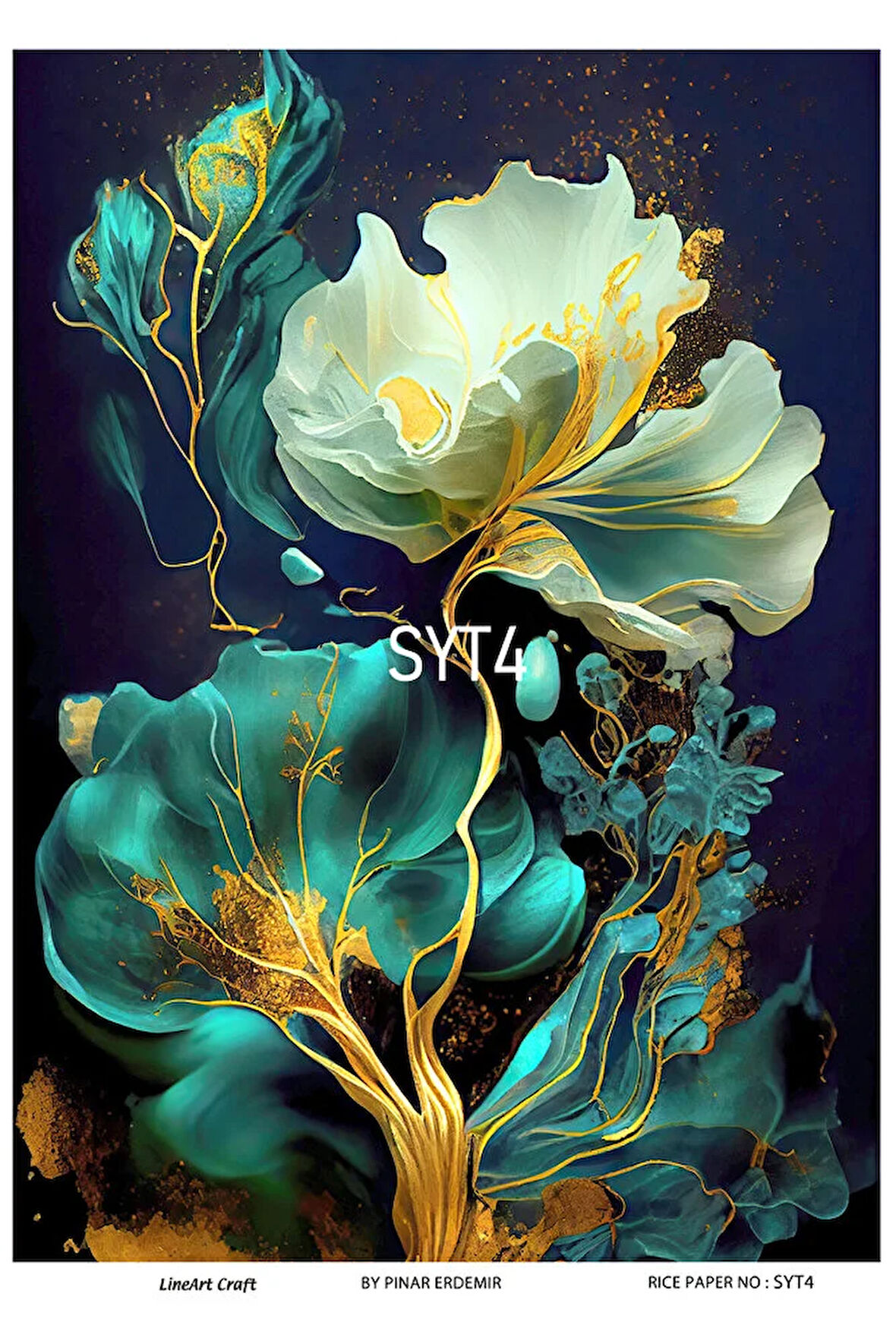 Soyut Serisi SYT4 Soyut Desen 30*42 cm Pirinç Dekopaj