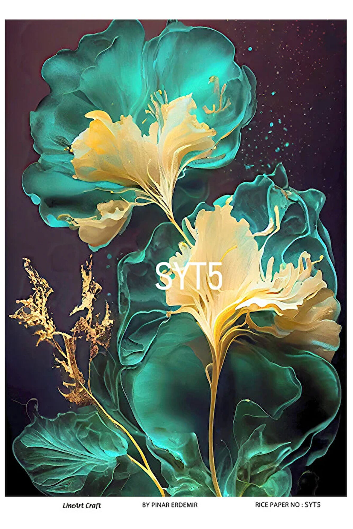 Soyut Serisi SYT5 Soyut Desen 30*42 cm Pirinç Dekopaj