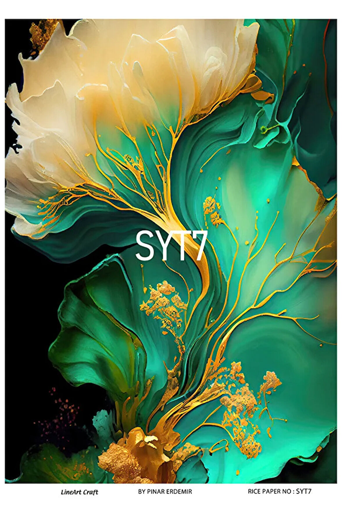 Soyut Serisi SYT7 Soyut Desen 30*42 cm Pirinç Dekopaj
