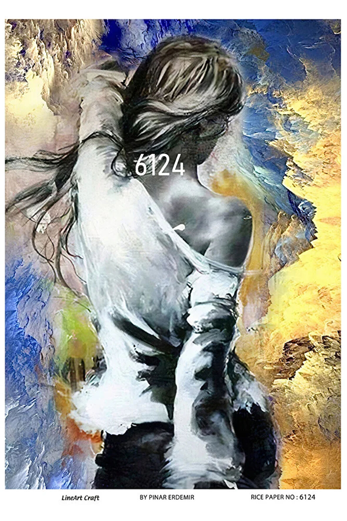 6124 Kadın Desenli Pirinç Dekopaj 30x42