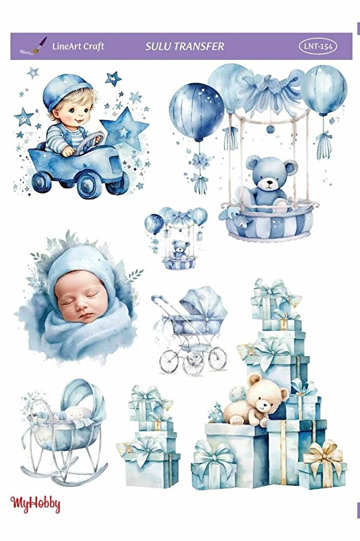 Mavi Bebek Modelleri Sulu Transfer LNT-154 25x35