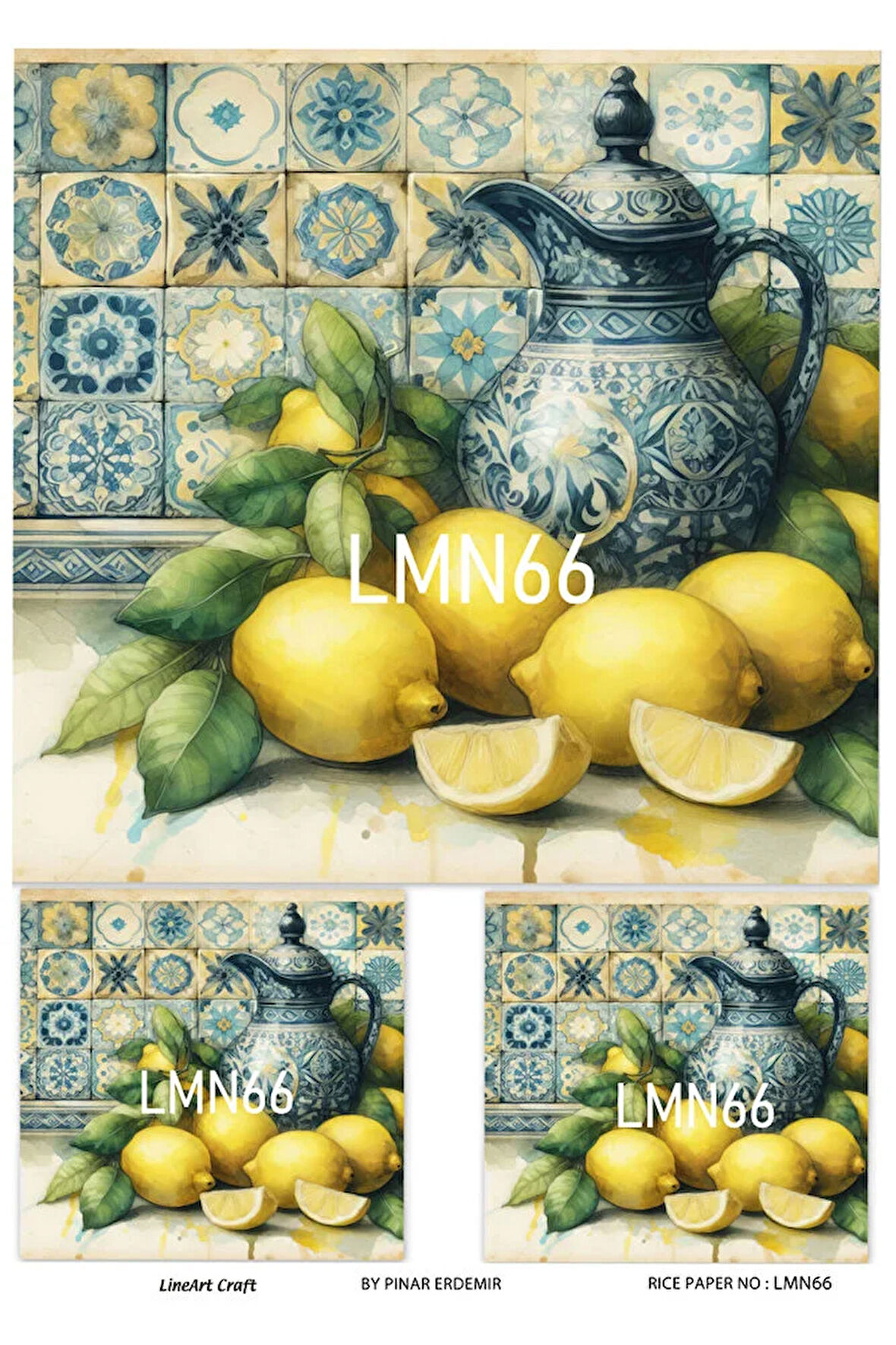 Limon Serisi LMN66 Limon Desenli Pirinç Dekopaj 30*42 cm