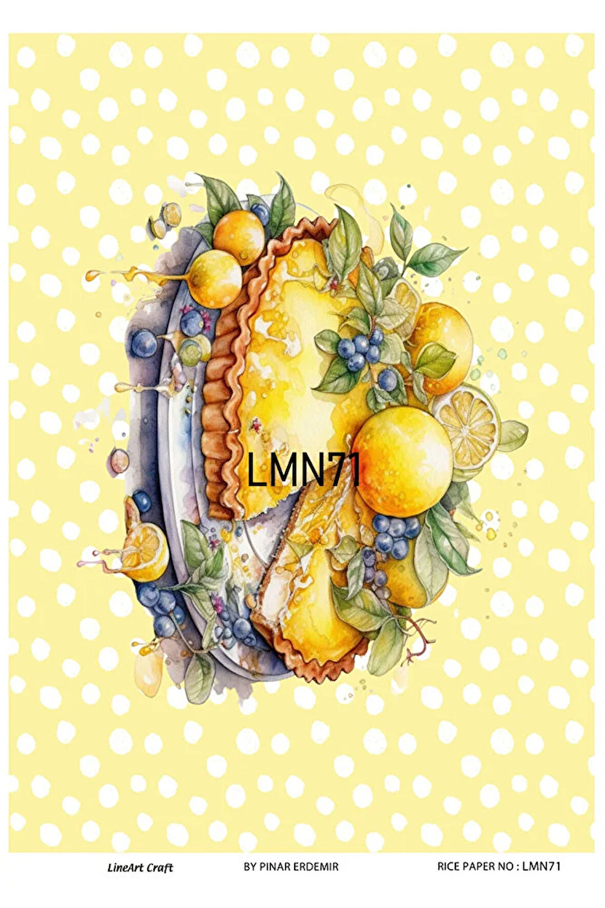 Limon Serisi LMN71 Limon Desenli Pirinç Dekopaj 30*42 cm