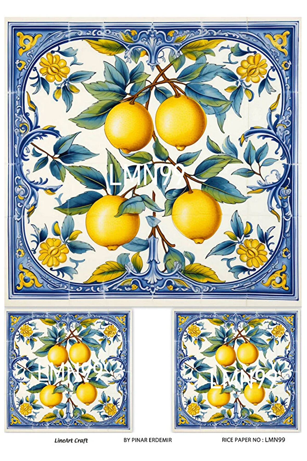 Limon Serisi LMN99 Limon Desenli Pirinç Dekopaj 30*42 cm