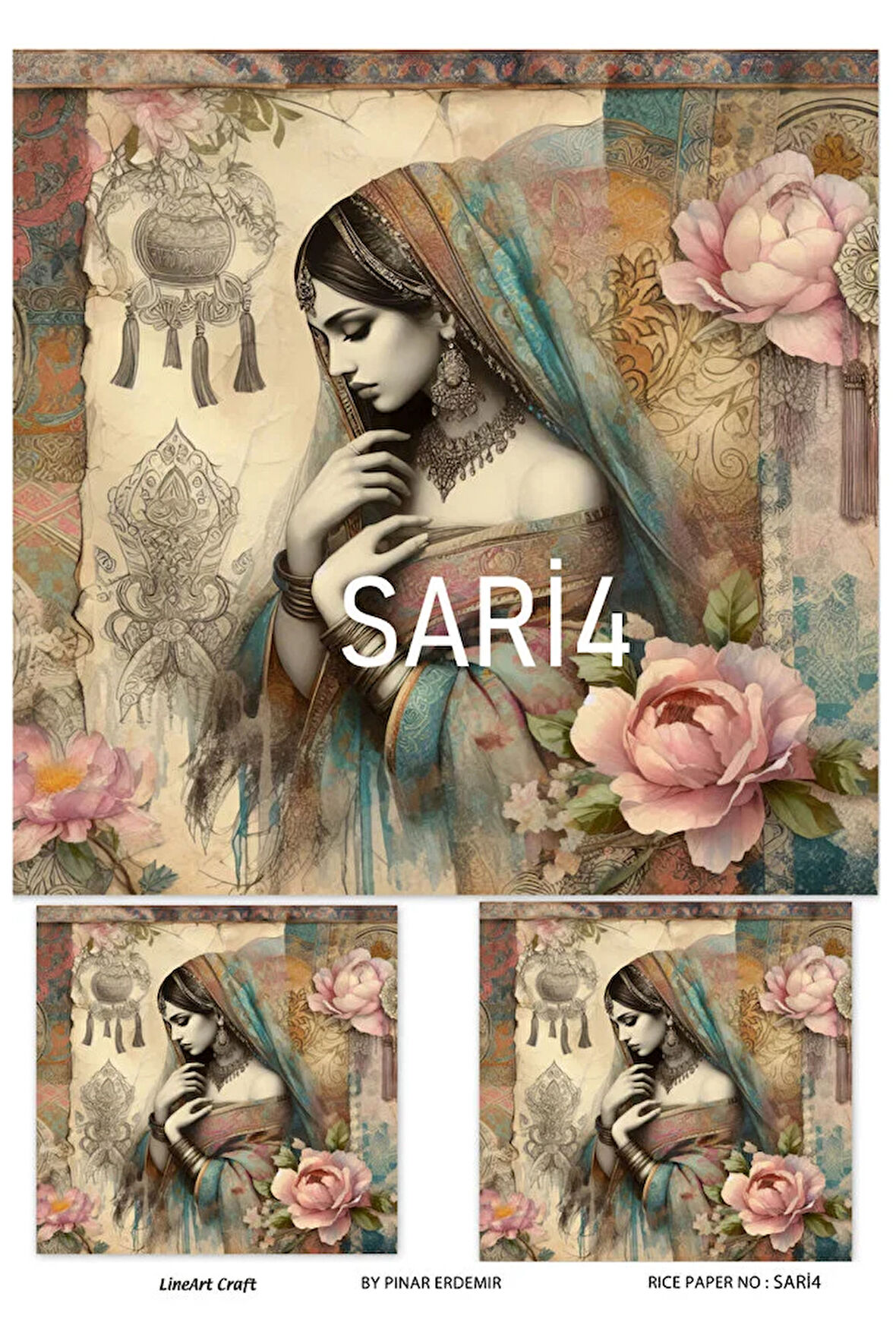 Sari Serisi SARİ4 Pirinç Dekopaj 30*42 cm