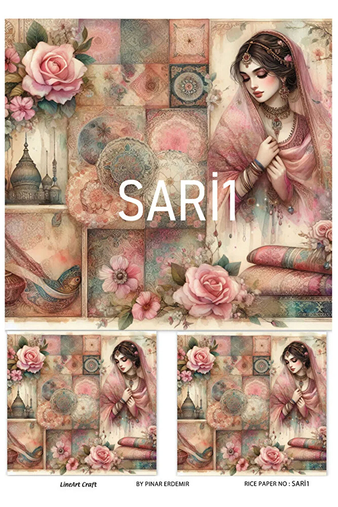 Sari Serisi SARİ1 Pirinç Dekopaj 30*42 cm