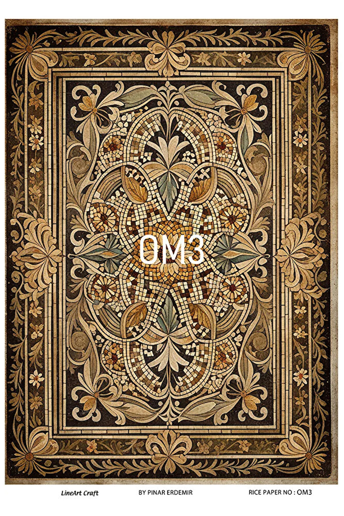 Oriental Mozaik Serisi OM3 Pirinç Dekopaj 30*42 cm