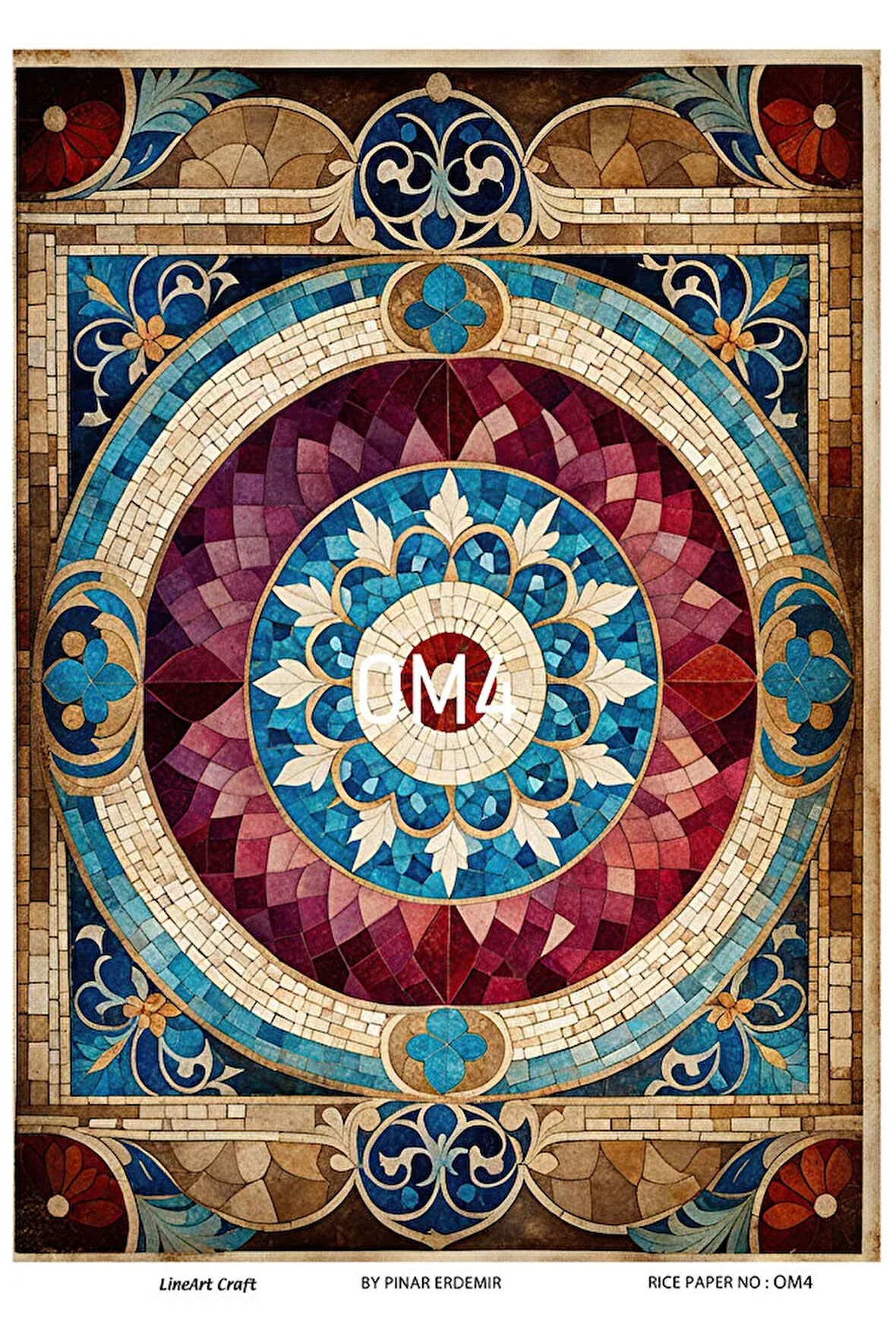 Oriental Mozaik Serisi OM4 Pirinç Dekopaj 30*42 cm