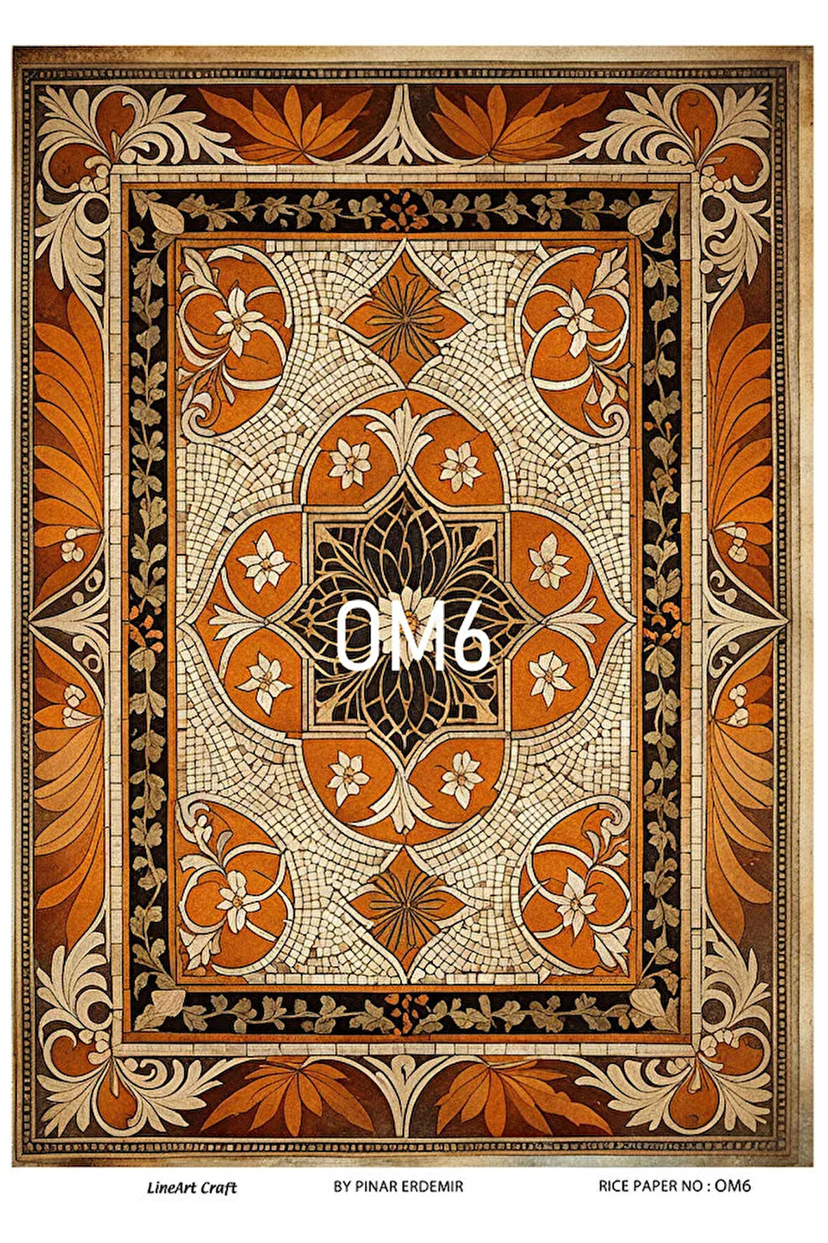 Oriental Mozaik Serisi OM6 Pirinç Dekopaj 30*42 cm