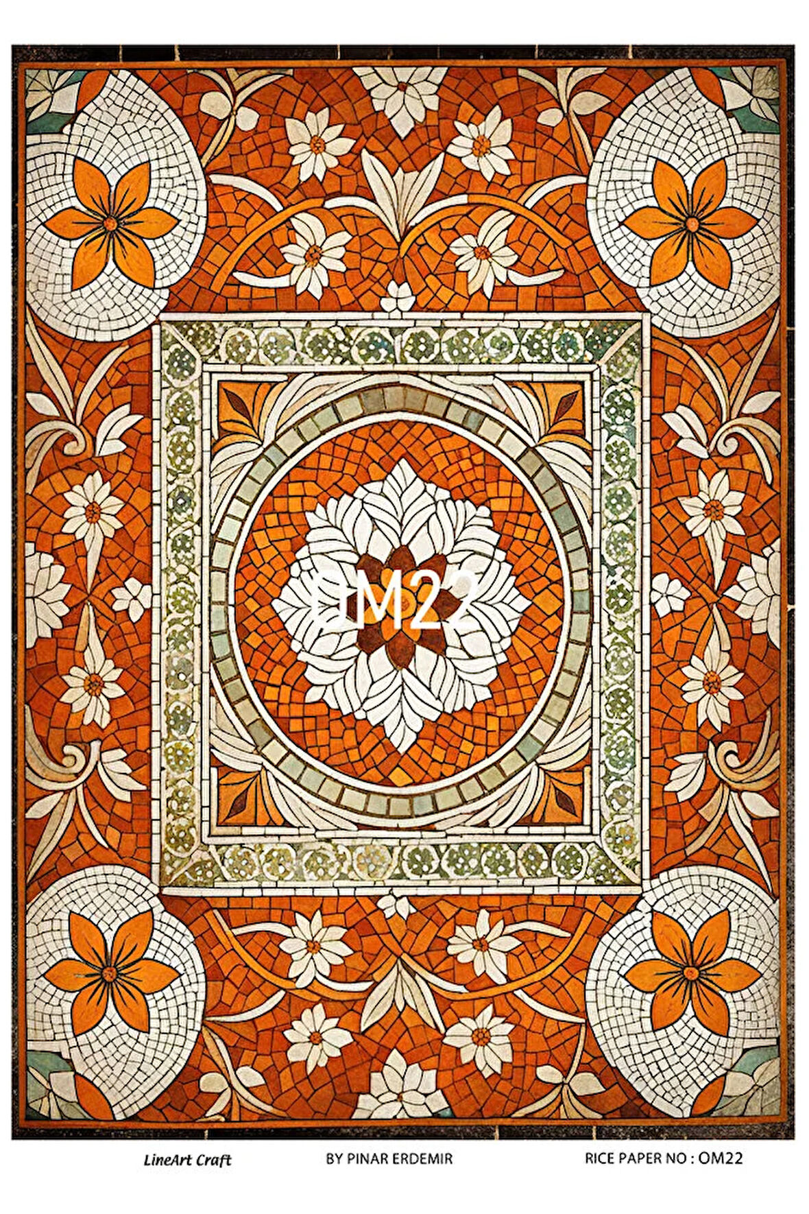 Oriental Mozaik Serisi OM22 Pirinç Dekopaj 30*42 cm