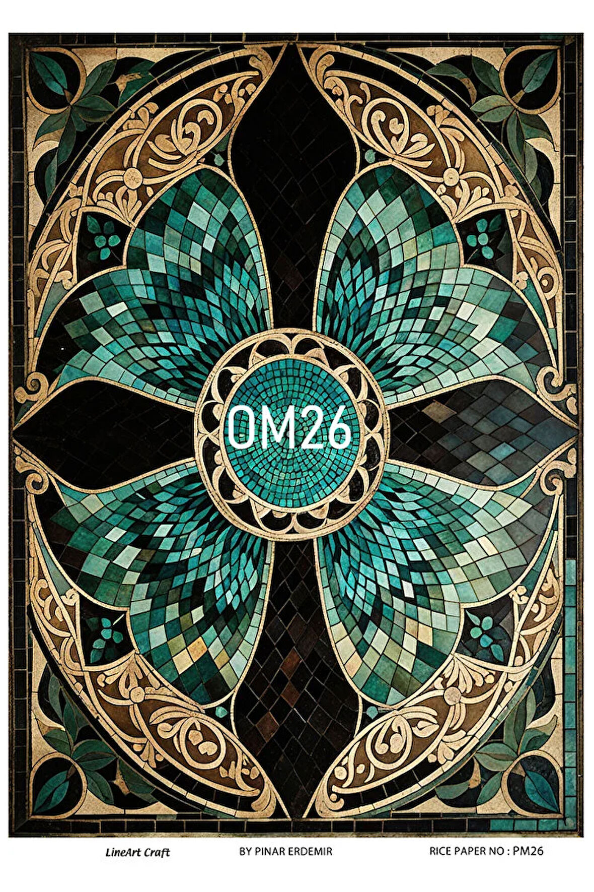 Oriental Mozaik Serisi OM26 Pirinç Dekopaj 30*42 cm