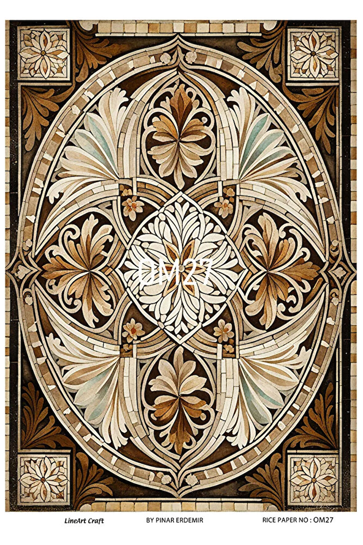 Oriental Mozaik Serisi OM27 Pirinç Dekopaj 30*42 cm