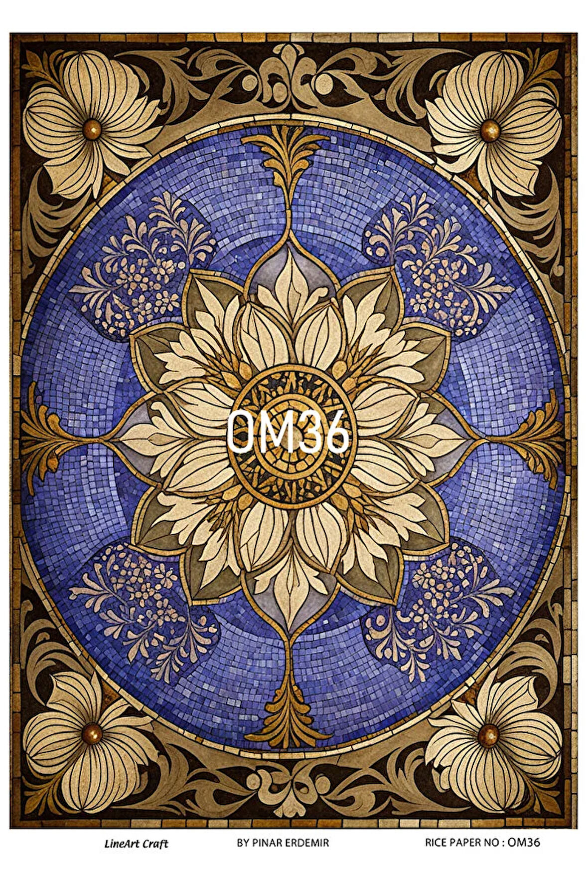 Oriental Mozaik Serisi OM36 Pirinç Dekopaj 30*42 cm